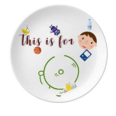 Imagem de Prato de porcelana para jantar redondo de classe sonora com alarme