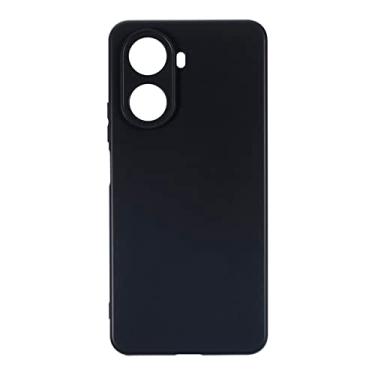 Imagem de Capa para Huawei Nova 10 SE, capa traseira de TPU macio à prova de choque de silicone anti-impressões digitais capa protetora de corpo inteiro para Nova 10 SE (6,67 polegadas) (preto)