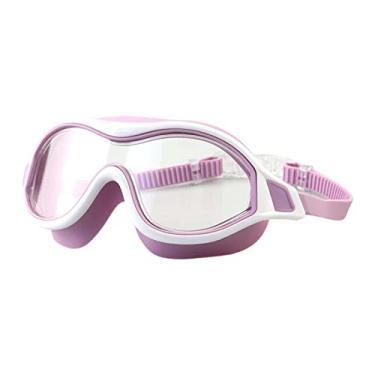 Imagem de oshhni Óculos de Natação Óculos de Natação Adulto Óculos Anti Mergulho Proteção Ajustável Unissex para Piscina Interior, Rosa