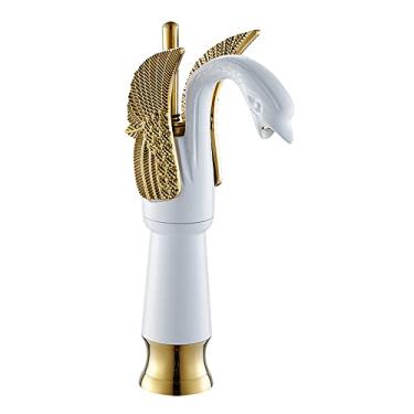 Imagem de Torneiras de lavatório Swan Golden Torneiras de lavatório monocomando Torneira de pia de banheiro misturador no banheiro Torneira de lavatório preta, tamanho único