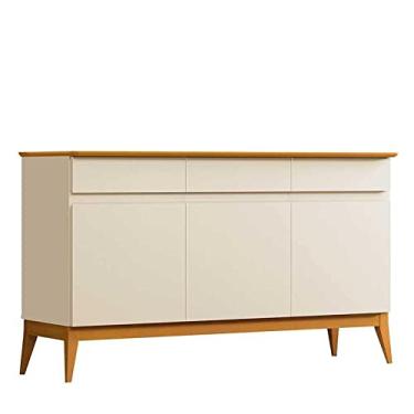 Imagem de Buffet 140cm Sala Jantar 3 Portas Magnum Edn Off White/cedro