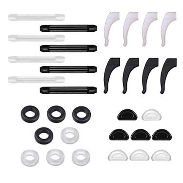 Imagem de kowaku Suporte de orelha para óculos – Suporte antiderrapante macio e confortável, gancho de orelha de silicone, ponta de vidro para os olhos, retentor de manga para óculos, óculos de sol – 16 pares