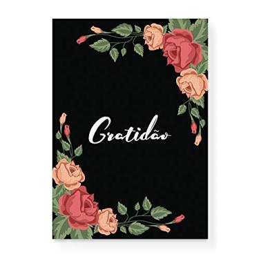 Imagem de Arte Maníacos Quadro Decorativo em Tela Canvas Gratidão Flores - 23x16,25cm