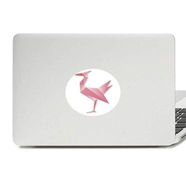 Imagem de Adesivo geométrico abstrato de flamingo, origami, vinil, emblema, adesivo para laptop