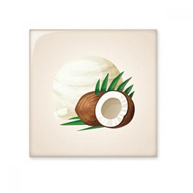 Imagem de Folhas de coco sorvete picolés azulejo de cerâmica brilhante decalque pedra adornada tijolo vitrificado