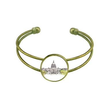 Imagem de Bracelete moderno do Capitólio dos Estados Unidos estilo Art Deco para presente