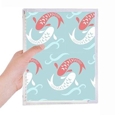 Imagem de Carp Waves Japan Totem Notebook Folhas Soltas Diário Recarregável Diário Papelaria