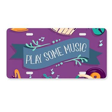 Imagem de DIYthinker Fone de ouvido de piano elétrico, placa de carro para decoração de carro, acessório de aço inoxidável