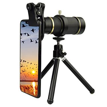 Imagem de Lente de telescópio 18x Telescópio monocular, lente grande angular Super Zoom para smartphone Compatível com smartphone à prova de poeira / à prova d'água / à prova de embaçamento Telescópio de beisebol para observação de atletismo Telescópio de tiro