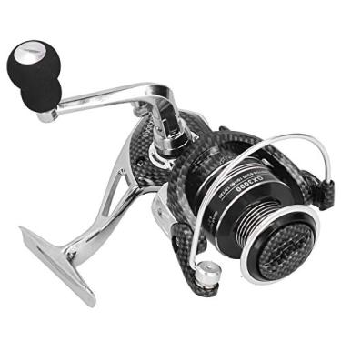 Imagem de wosume Carretel de pesca, molinete giratório resistente ao desgaste, molinete giratório de metal para rios, mares, reservatórios lagos, acessório de pesca (GX3000)