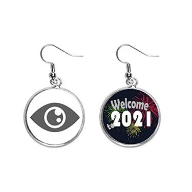 Imagem de Brinco com pingente de orelha de olhos pretos absolutos, joia 2021 Blessing