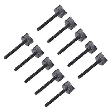 Imagem de uxcell M4 x 35 mm Parafuso de polegar Parafuso Mão Driven Spade Parafusos de Plástico de Nylon Rosca métrica para aeronave modelo RC 10 peças