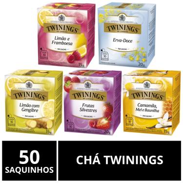 Imagem de Chá Twinings Importado, 5 caixas com 10 sachês