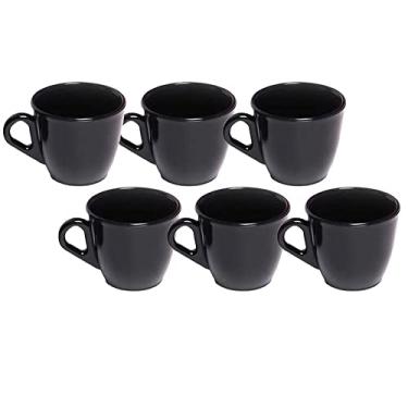Imagem de Kit 6 Xicaras em Acrílico Cristal de Café - Chá Decor - Black