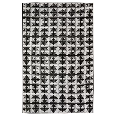 Imagem de Tapete Sala Decorativo 50X100 Cm Geometrico Grego Preto