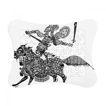 Imagem de Moldura de quebra-cabeça feminina tradicional de ópera chinesa para decoração de fotos, ornamento de jogo de quebra-cabeça