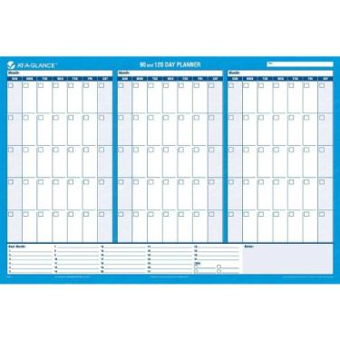 Imagem de Produtos AT-A-GLANCE – AT-A-GLANCE – Formato de 90-/120-Day Reversível/Planejador de parede não datado apagável, 36 x 24 – Vendido como 1 cada – Basta preencher as datas para os meses de planejamento de escolha e apagar com um pano úmido para fazer mudanças. - Um lado perfeito para planejamento trim