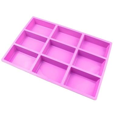 Imagem de Molde Forma Silicone Sabonete Artesanal 9 Cavidades S09 Liso