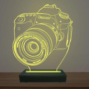 Imagem de Luminária Led 3d Máquina fotográfica Abajur Luxo