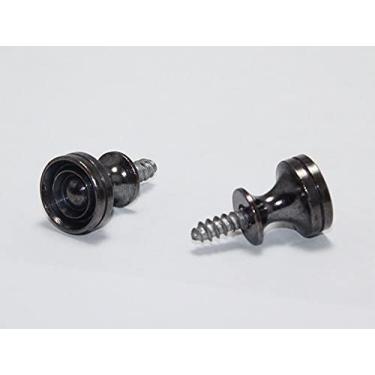 Imagem de Maçanetas de mesa de piano de bronze antigo com parafusos de madeira - 1 par - conserto de móveis