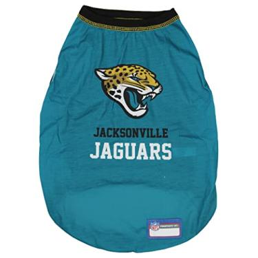 Imagem de Zubaz Camiseta NFL Team Pet para cães, Jacksonville Jaguars, PP