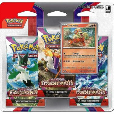 Imagem de Triple Pack Pokémon Growlithe Evoluções em Paldea Copag