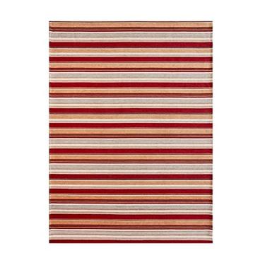 Imagem de Tapete Sala Quarto Carpete Listrado Moderno Simples Retangular Confortável Fundo Antiderrapante Tapetes de Área (Color : C, Size : 140x200cm)