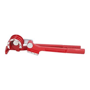Imagem de Mini dobrador de tubos, mini dobrador de tubos, liga de alumínio de 0 a 180 ° vermelho 3 em 1 6 mm 8 mm 10 mm Ferramenta manual de dobra de tubo para cobre, componentes