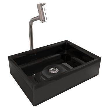 Imagem de Kit Cuba Torino Sobrepor C/ Torneira e Valvula ABS Cromado