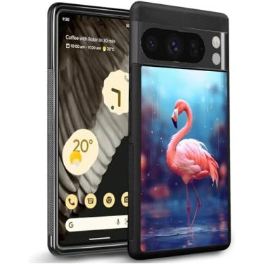 Imagem de Capa de telefone para Google Pixel 8 8 Pro 7 7 Pro 6 6a 6 Pro 5 5a 4 4a 4XL 3 3 XL 2 2 XL 4G/5G com design Flamingo-aa472 moldura preta de borracha fina à prova de choque/948 (Color : Flamingoaa472)