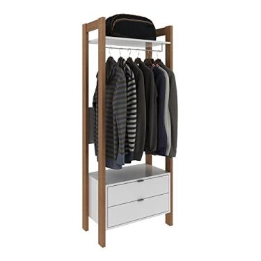 Imagem de Armário Closet com 2 Gavetas Multimóveis Cr35001 Branco/amêndoa