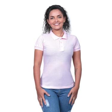 Imagem de Blusas Femininas Camisa Polo Blusa Social Camiseta Básica Blusinha Com Gola (BR, Alfa, G, Regular, Rosa)