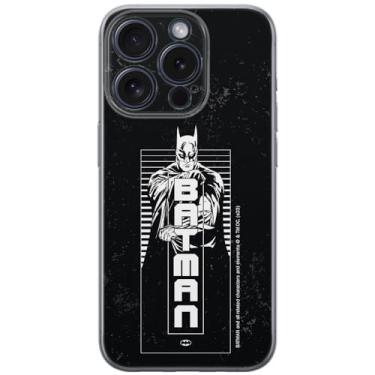Imagem de ERT GROUP Capa de celular para iPhone 15 PRO original e oficialmente licenciada DC padrão Batman 041 perfeitamente adaptada à forma do celular, capa feita de TPU