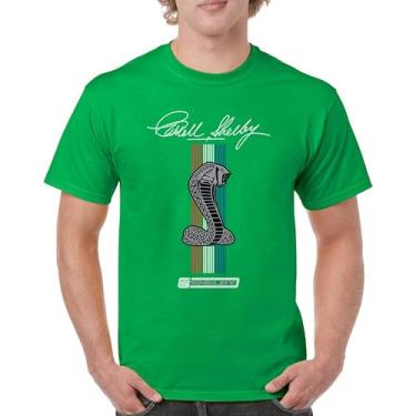 Imagem de Camiseta masculina Shelby Cobra com logotipo American Legendary Muscle Car Racing Mustang GT500 Performance Powered by Ford, Verde, 4G