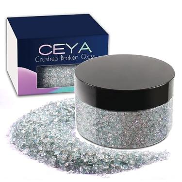 Imagem de Ceya 150 g Vidro irregular triturado fresco prata metálico cristal chip lascas de vidro quebrado glitter 2-4 mm artesanato glitter grosso para unhas arte epóxi molde porta-copos ornamento pintura geodo