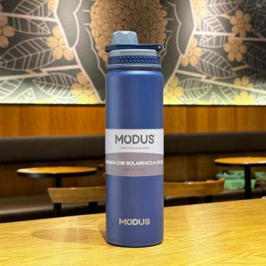 Imagem de Modus Garrafa Térmica De 304 Aço Inoxidável 750ML Manter Quente e Frio (Azul escuro)