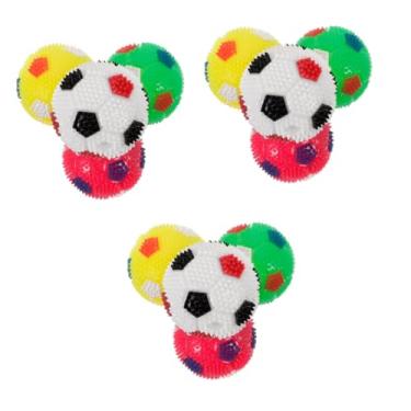 Imagem de BESPORTBLE 12 Peças bola que range pulseiras de fãs de esportes bola de brinquedo para cachorro brinquedos bola de brinquedo espinhosa bola de cachorro estridente elástico