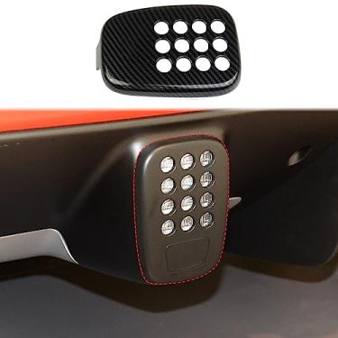 Imagem de Korlot Acessórios de acabamento de capa de neblina traseira padrão de fibra de carbono para Ferrari 488 (compatível com modelo sem câmera)