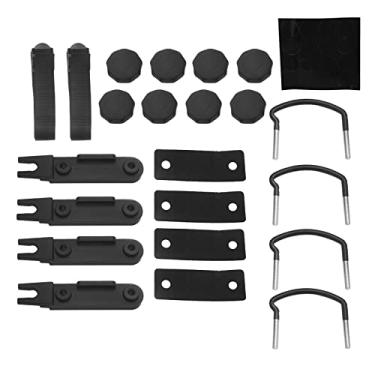 Imagem de Madlife Garage Braçadeiras universais de parafuso em U para caixa de telhado, 4 peças, parafusos de suporte interno de 85 mm, clipes internos em U com 8 porcas de trava, 2 kit de alças para a maioria dos carros