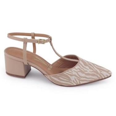 Imagem de Sapato fem Vizzano 1220.363 salto bloco médio 7cm social-Feminino