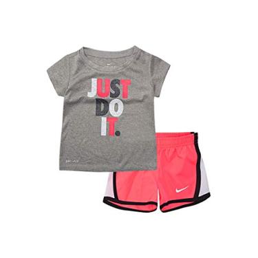 Imagem de Nike Conjunto de 2 peças para bebês meninas, Racer Pink (16d263-a4f)/preto/branco, 6 Anos