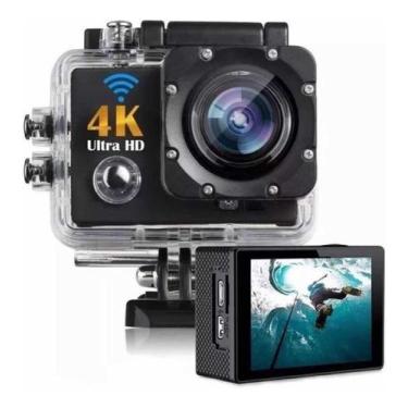 Imagem de Filmadora Action Hd Wi-Fi Mergulho Pro Capacete Cam Ultra - Black Watc