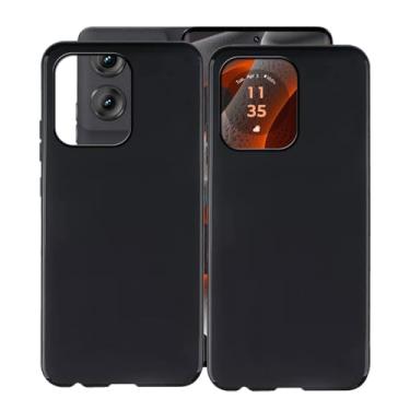 Imagem de Capa para Motorola Edge 50 Pro, capas pretas KJYFOANI à prova de choque, proteção contra quedas de 360°, capa de silicone macio ultrafino para Motorola Edge 50 Pro (6,7 polegadas) - [2 unidades]