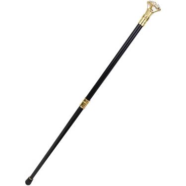 Imagem de Bengala de cristal de metal 91 cm (35,8 ″) Bengala de cafetão-bengala de cavalheiro antiga bengala de diamante-acessórios de roupas de carnaval, ouro, 91 cm/35,8 pol.