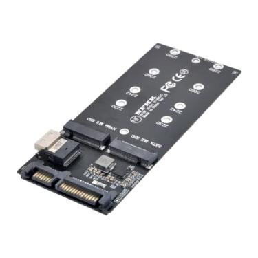 Imagem de Chenyang M.2 NVME para SFF-8654 e NGFF SSD para SATA 2 em 1 Combo adaptador para placa-mãe (não funciona NVME SSD para SATA)