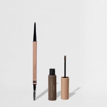 Imagem de Kit Máscara de Sobrancelha Castanho Escuro + Lápis de Sobrancelhas Retrátil Escuro Nádia Tambasco By Océane (2 Produtos)