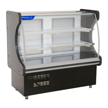 Imagem de Vitrine Refrigerada Para Doces 1,25mt Polofrio Vitrine Pop Luxo 1,25 Preto 220v