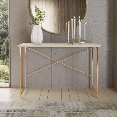 Imagem de Aparador 76 Cm Estilo Industrial Cobre/Off White