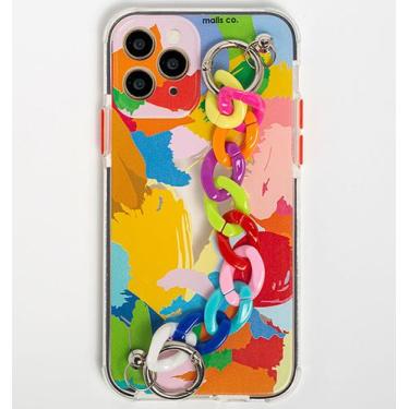 Imagem de Capa Capinha iPhone 11 PRO Grafitte Silicone Arco Iris Abstrato Corren