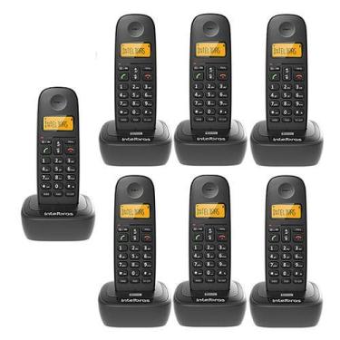 Imagem de Kit Telefone Sem Fio TS 2510 + 6 Ramais TS 2511 Intelbras